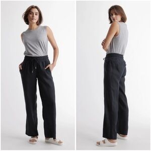 Quince 100% European Linen Wide Leg
Pants‎ Black Large